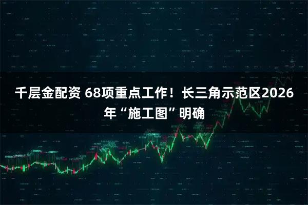 千层金配资 68项重点工作！长三角示范区2026年“施工图”明确