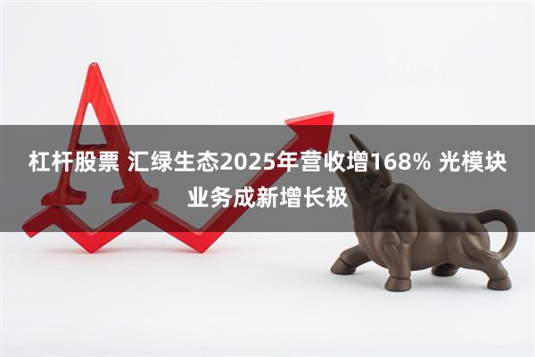 杠杆股票 汇绿生态2025年营收增168% 光模块业务成新增长极